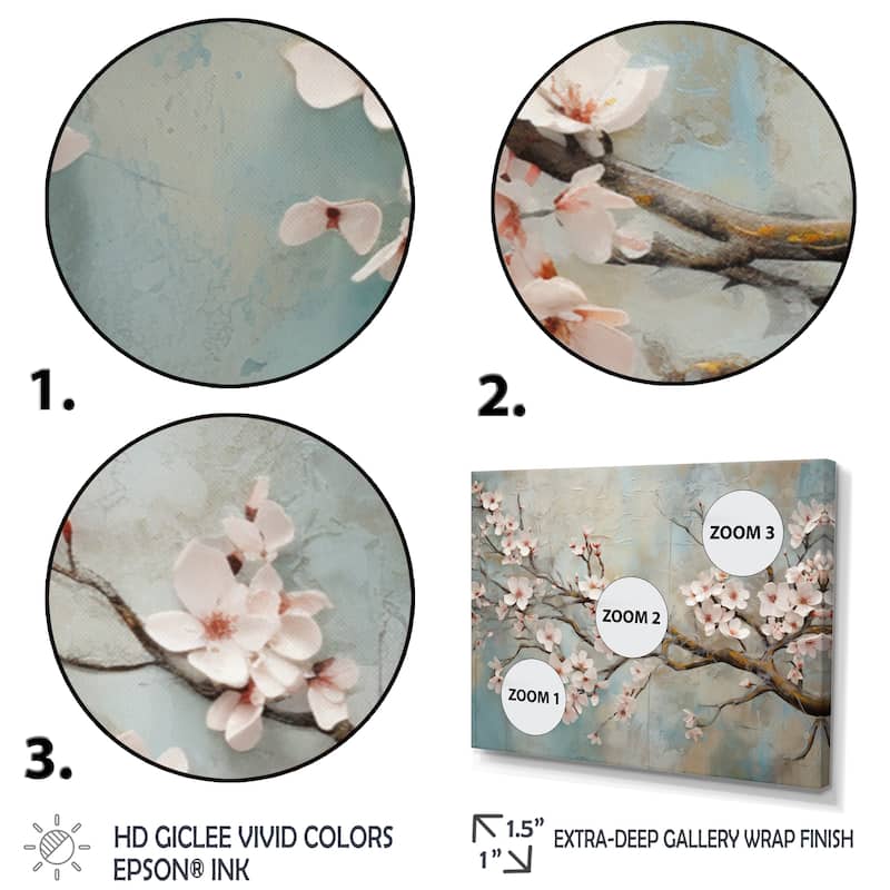 Designart "Apple Blossom Harmony IX" Apple Blossom Wall Decor Bed